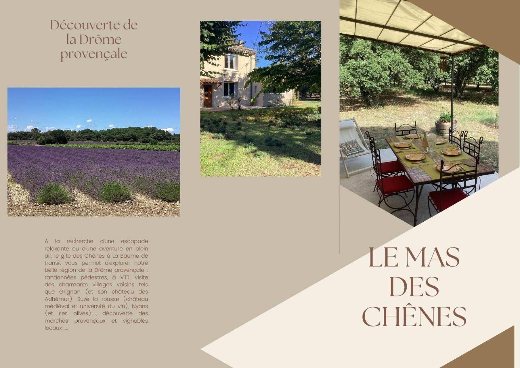 Вилла Au Mas Des Chenes La Baume-de-Transit Экстерьер фото